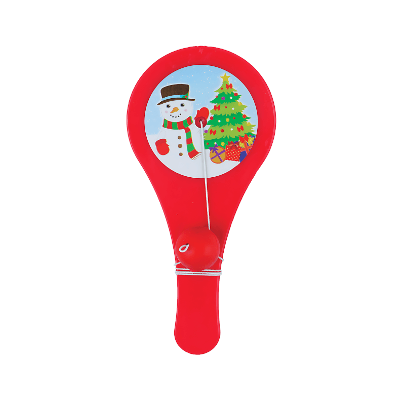 Christmas Mini Paddle Bat And Ball