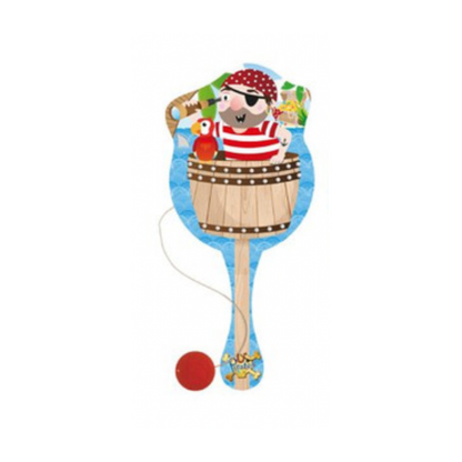 Pirate Wooden Paddle Bat and Ball Set