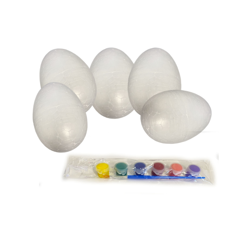 Polystyrene Eggs And Paint Set