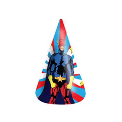 Super Hero Cone Party Hats