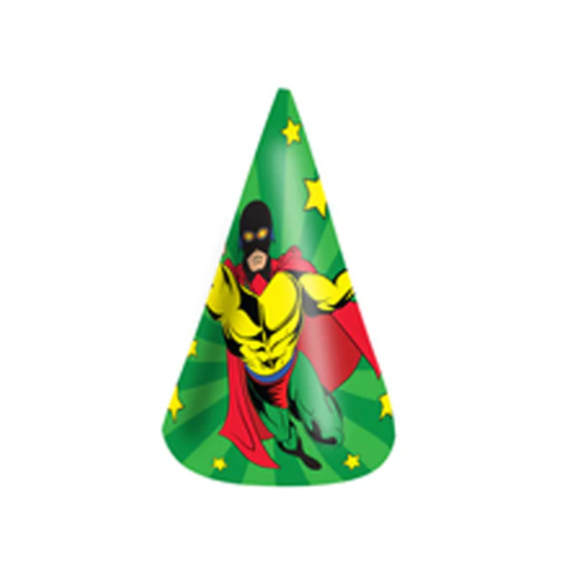 Super Hero Cone Party Hats