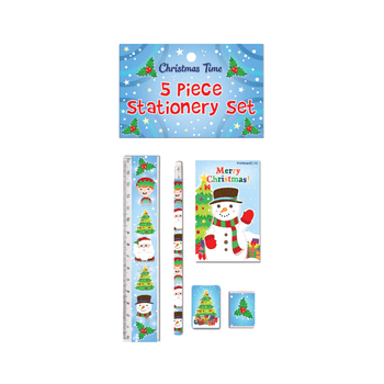 5 Piece Christmas Stationery Set