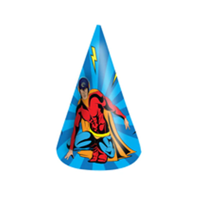 Super Hero Cone Party Hats