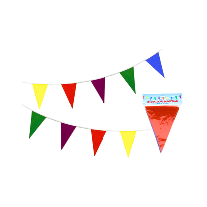 5m Multicoloured Flag Bunting