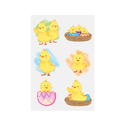 Easter Chick Temporary Tattoos