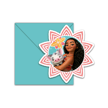 6 Disney Moana Kids Party Invitations