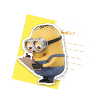 6 Minions Kids Party Invitations