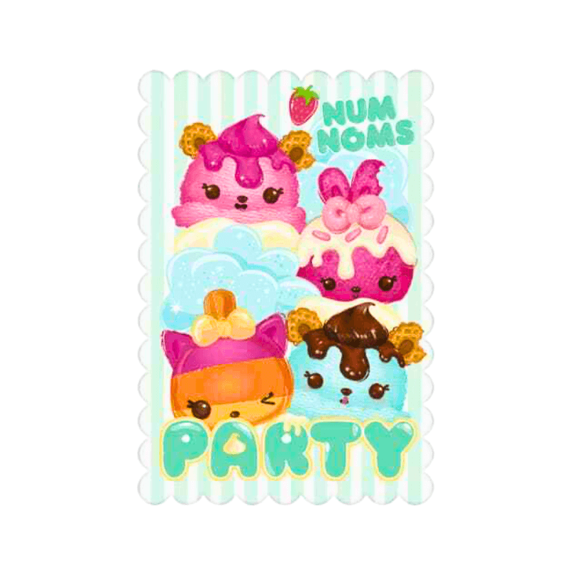 8 Pack Num Noms Party Invitations