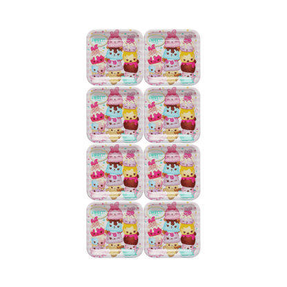 8 Pack Of Num Noms Square Party Plates