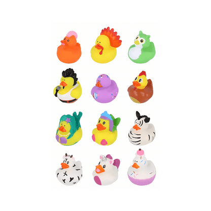 Bag Of 12 Fun Rubber Ducks