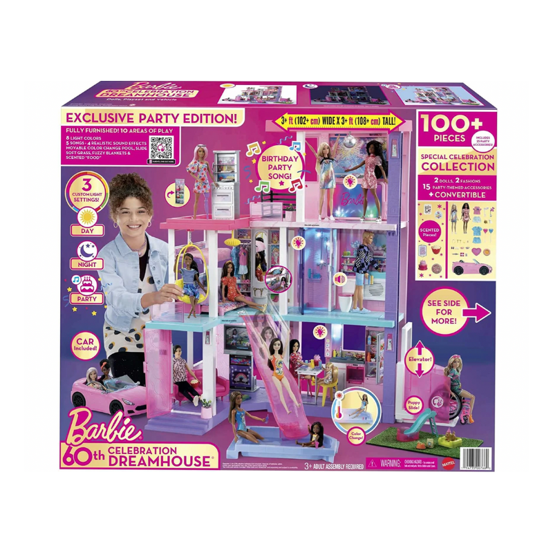 Mattel Barbie 60th Celebration DreamHouse Play Set With Exclusive Extr ...