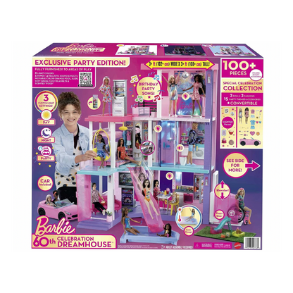 Barbie 60th Celebration DreamHouse Play Set with Exclusive Extras 100+ Pieces