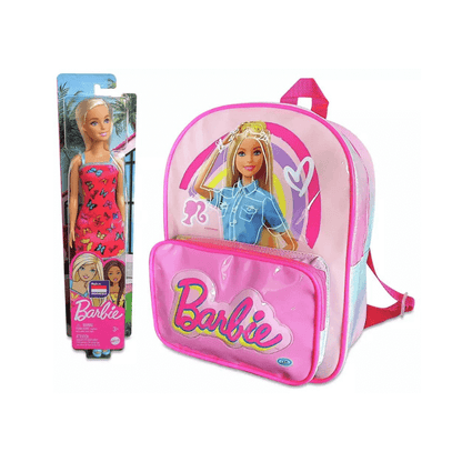 Barbie Fashion Backpack & Original Barbie Doll 2 in 1 Travel Set