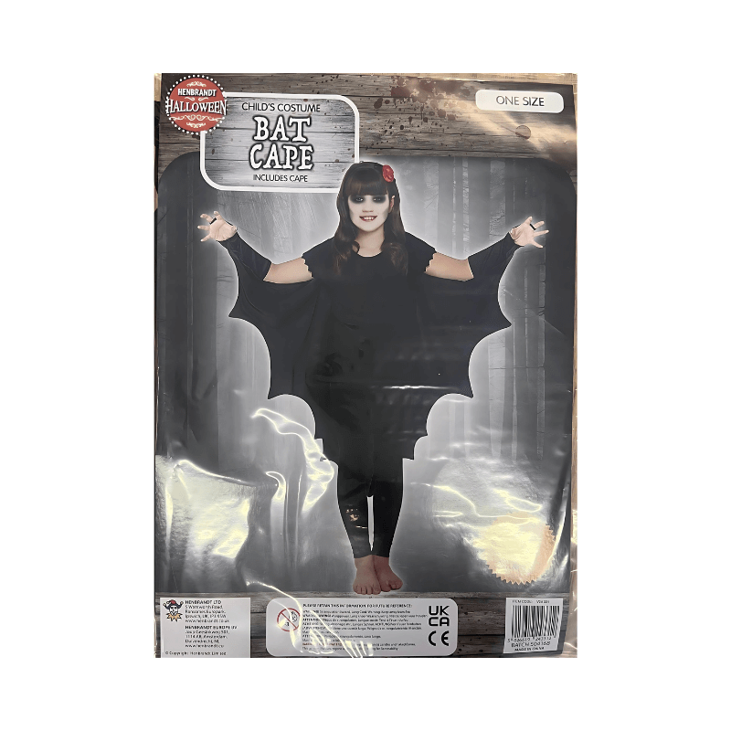 Bat Cape Fancy Dress Costume - One Size Fits All