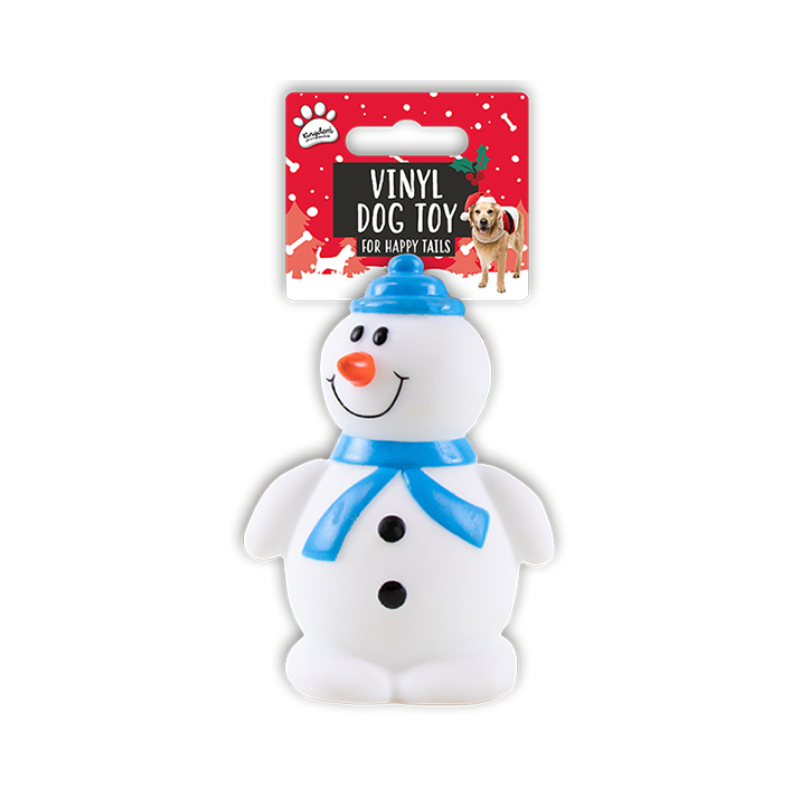 Christmas Snowman Squeaking Dog Toy