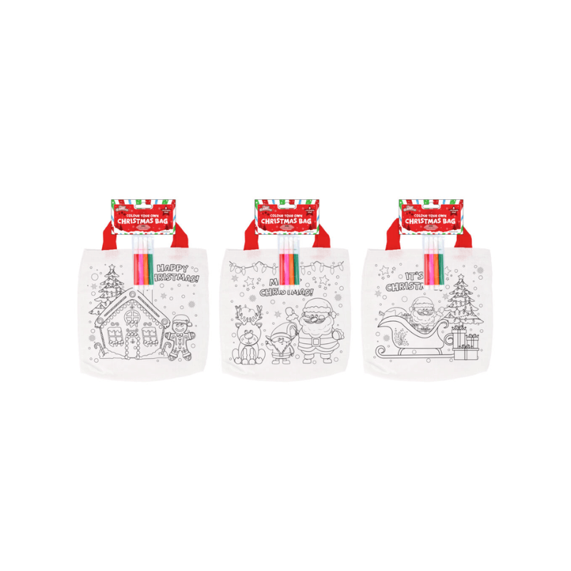 Colour Your Own Christmas Bag