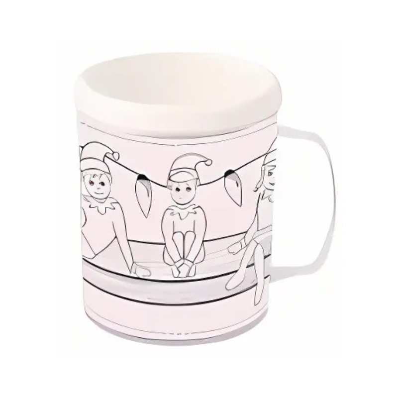 Elfin' Around Christmas Colouring Mug