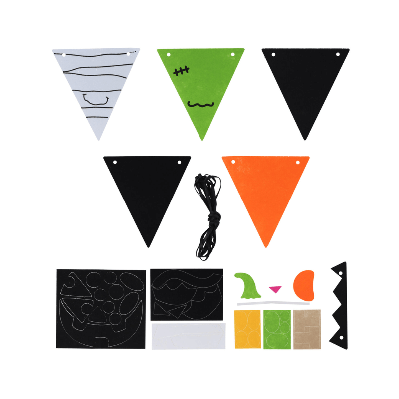 DIY Felt Halloween Bunting Set