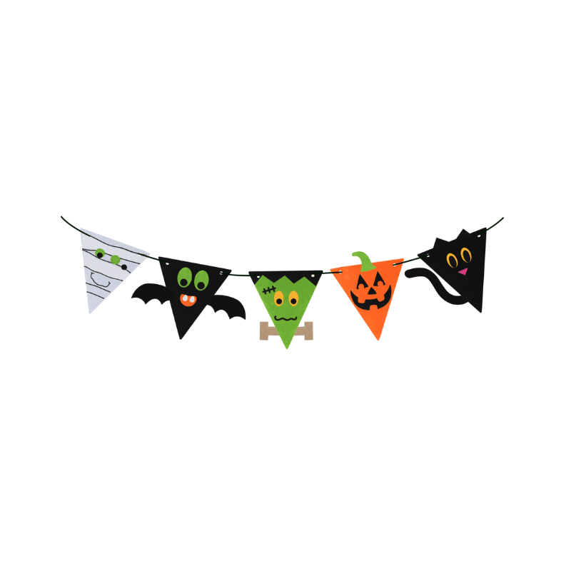  DIY Felt Halloween Bunting Set