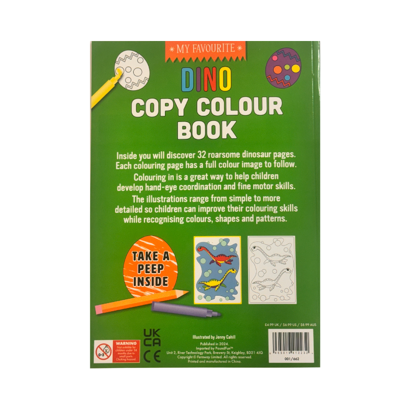 Dino Copy Colour Book