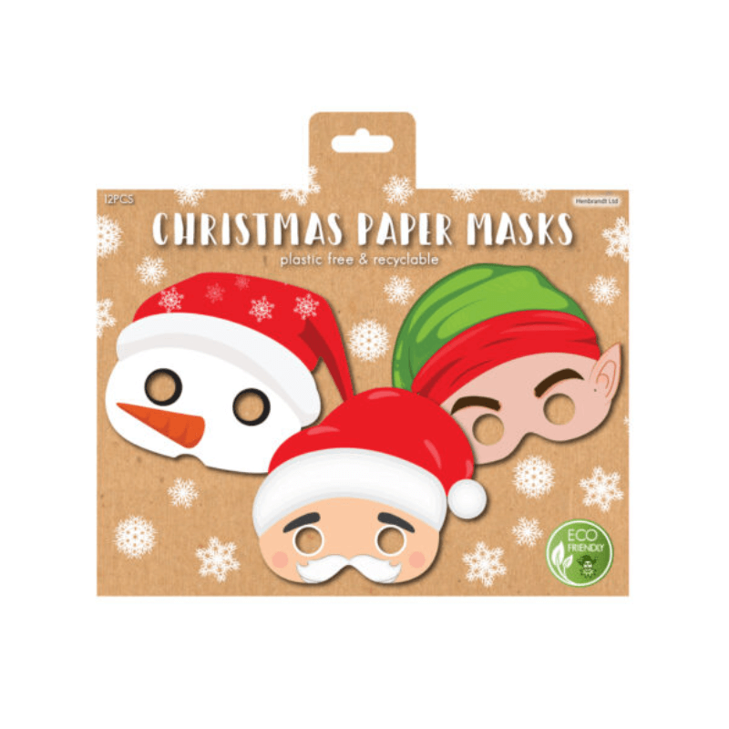 Eco-Friendly Christmas Paper Masks