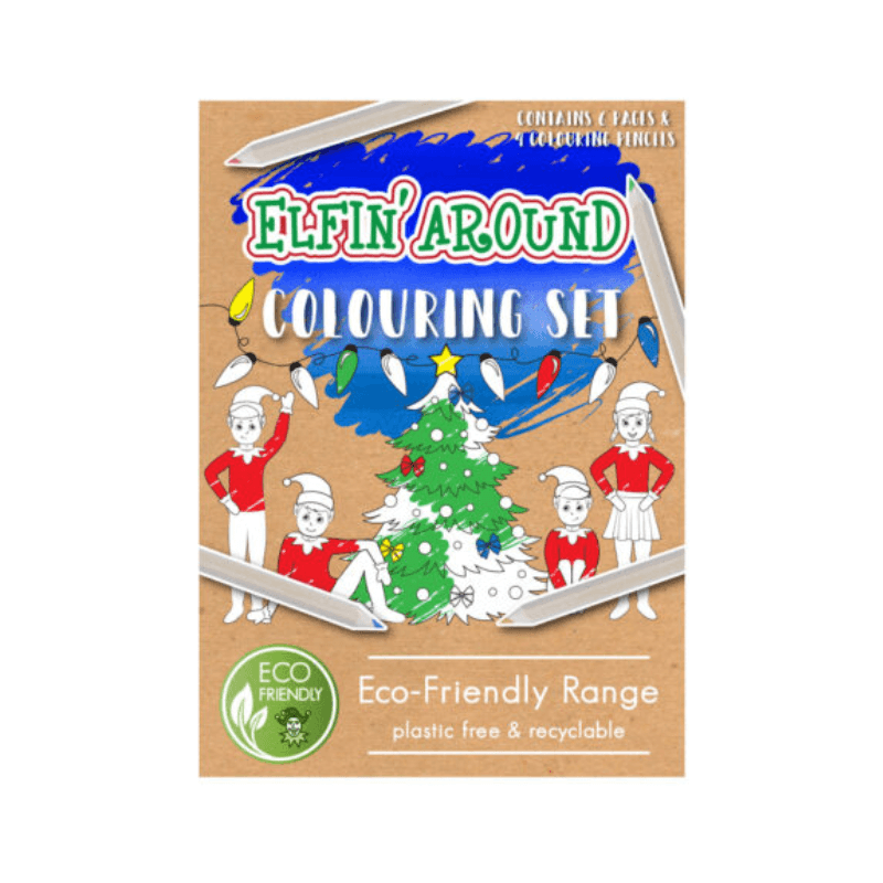 Eco-Friendly Elfin Around Christmas Colouring Set