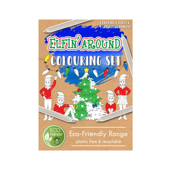 Eco-Friendly Elfin Around Christmas Colouring Set