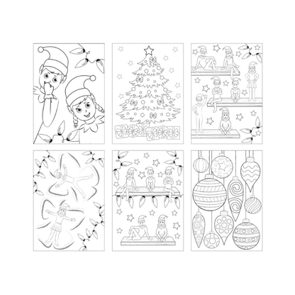 Eco-Friendly Elfin Around Christmas Colouring Set