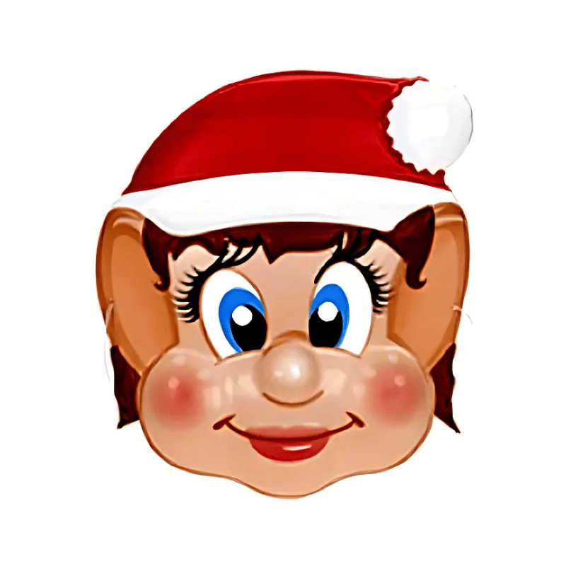 Elf Christmas Face Mask For Girls