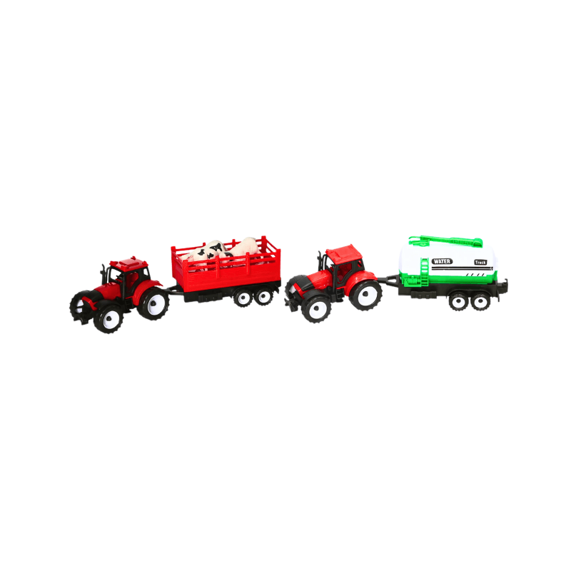 Farm Tractor With Trailer