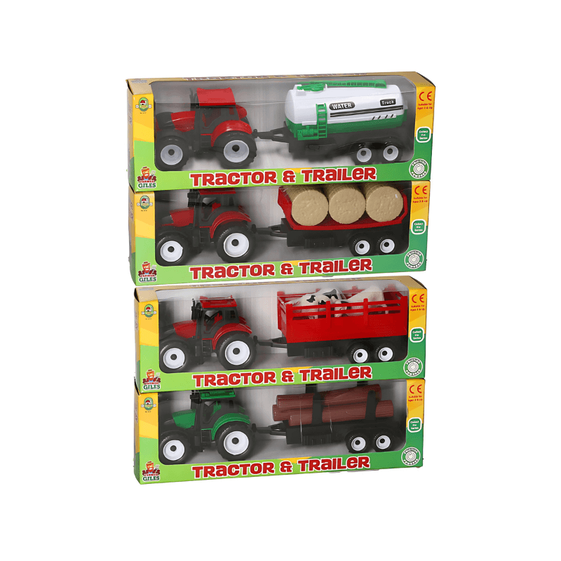 Farm Tractor With Trailer