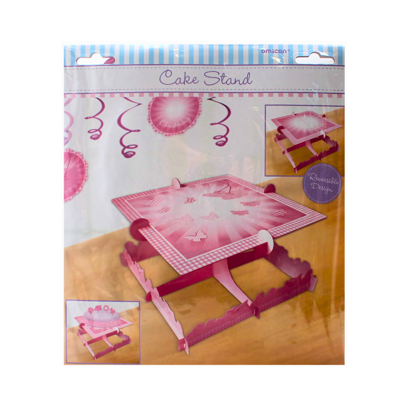 Pink Reversible Cake Stand