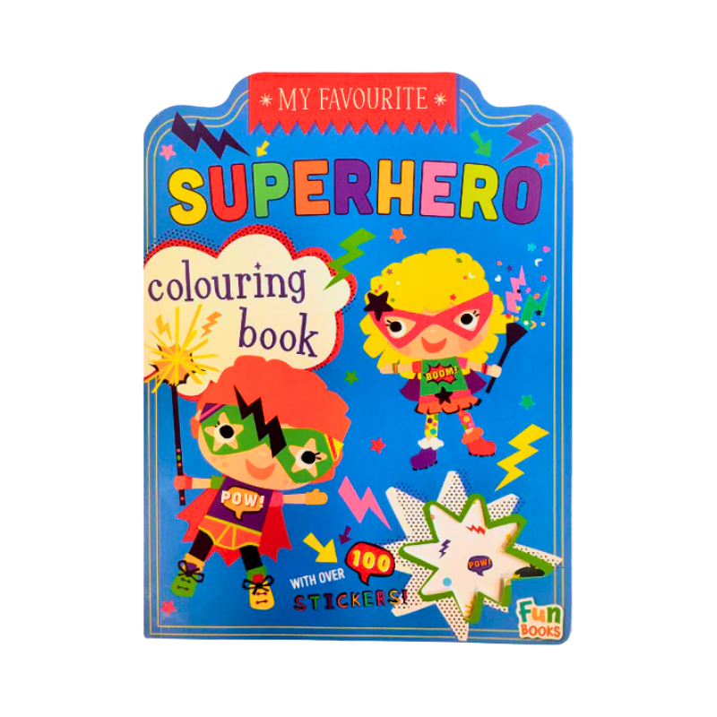 Superhero Sticker Colouring Book