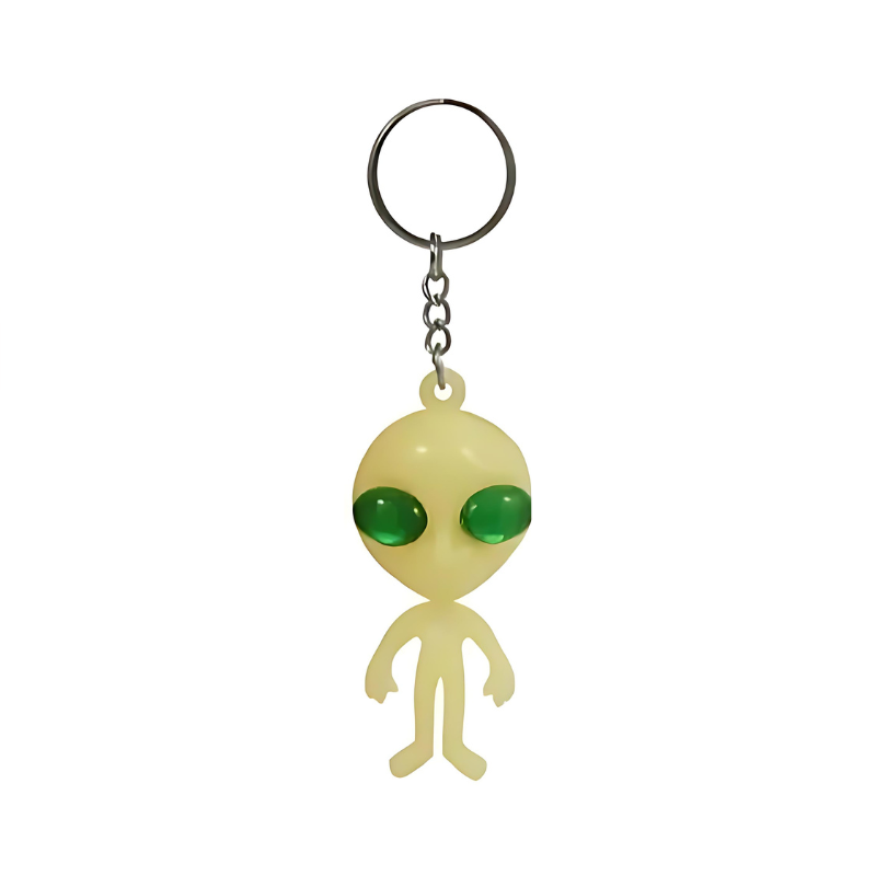 Glow In The Dark Alien Keyring