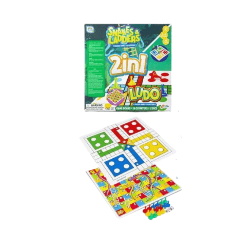 Grafix 2in1 Snakes And Ladders & Ludo Board Games – PoundFun™