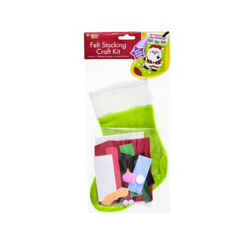 Green Christmas Felt Stocking Kit