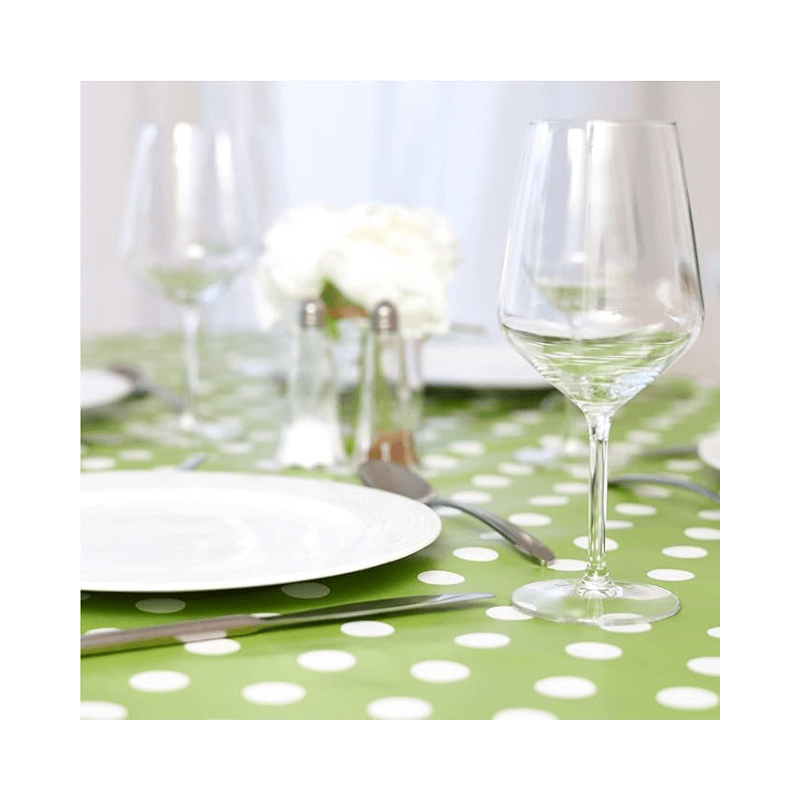 Green Polka Dot Table Cloth