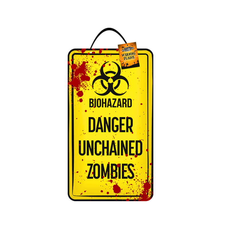 Halloween Warning Plaque