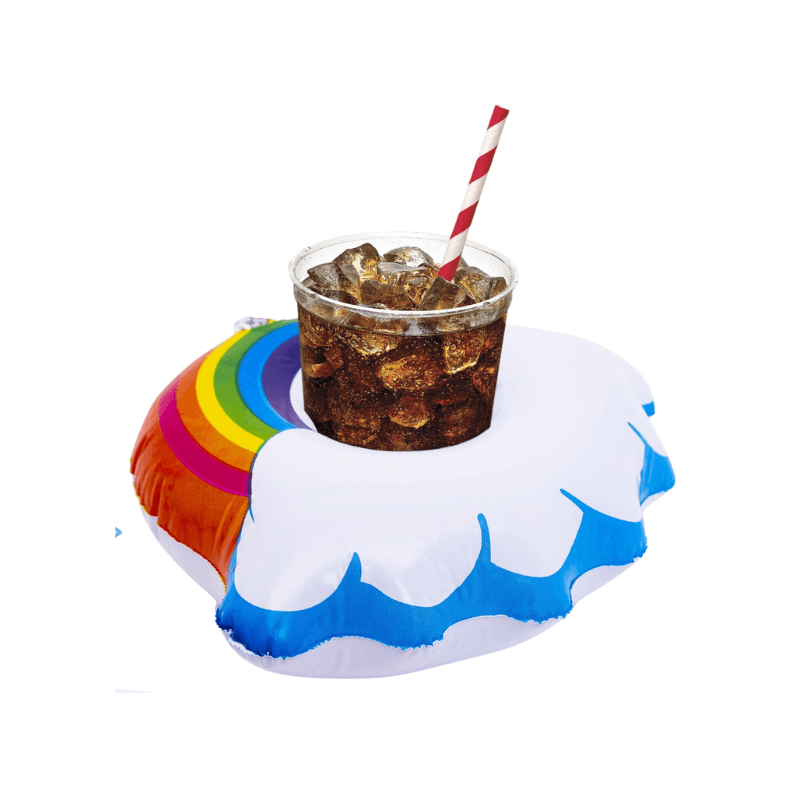 Inflatable Drink Holder - Rainbow