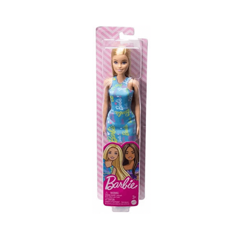 Mattel Barbie Blonde Hair & Blue Dress