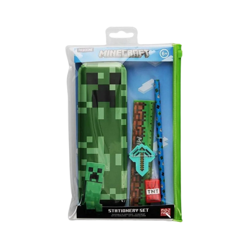 Minecraft Pencil 5 Piece Stationery Set