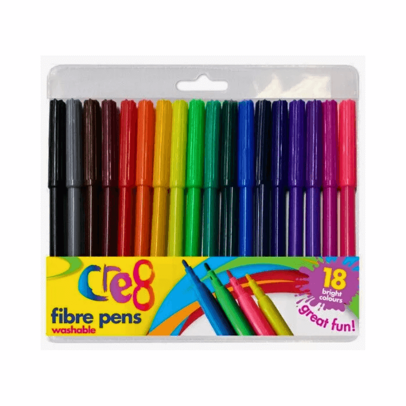 Multicoloured Felt Tip Pens 18 Pack