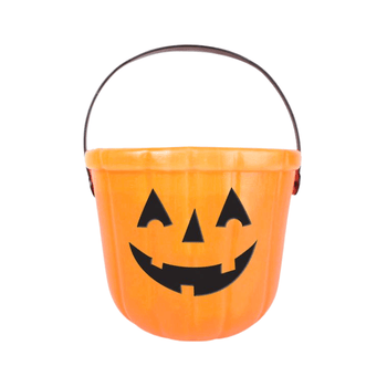 Orange Halloween Pumpkin Bucket