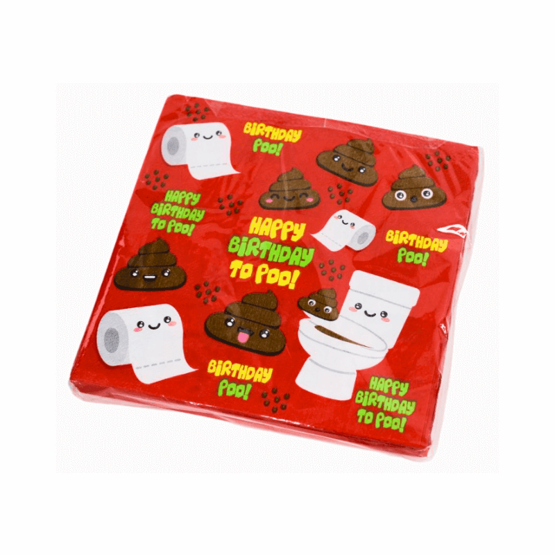 Pack Of 30 Poo Emoji Napkins