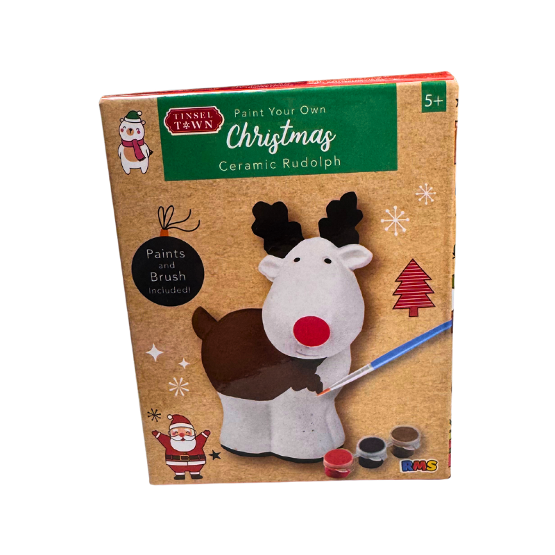 Paint Your Own Christmas Rudolph Figure