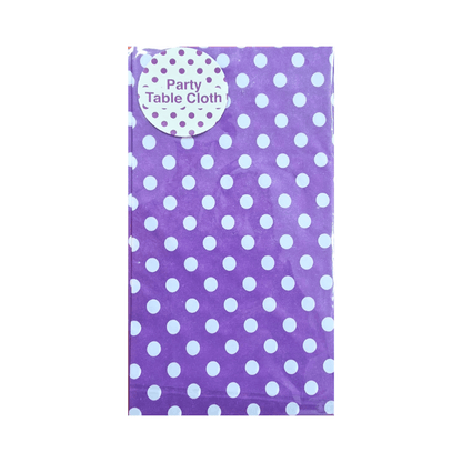 Purple Polka Dot Party Table Cloth