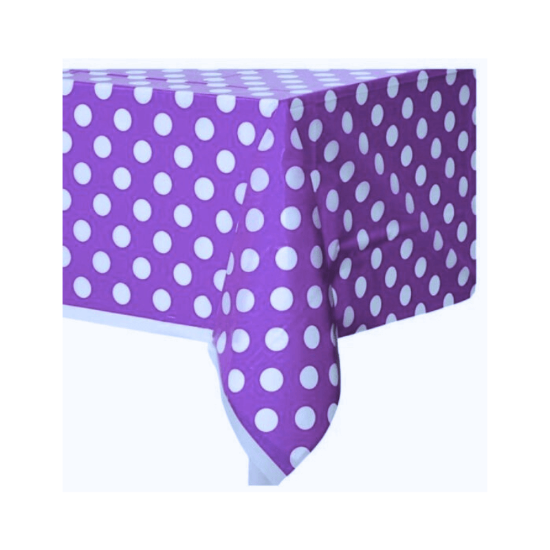 Purple Polka Dot Party Table Cloth