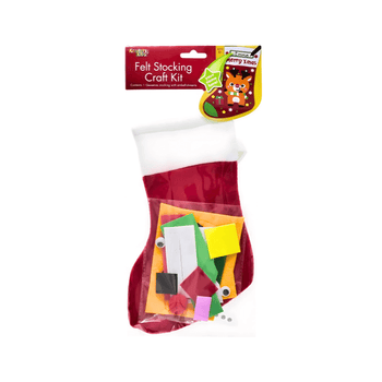 Red Christmas Felt Stocking Kit