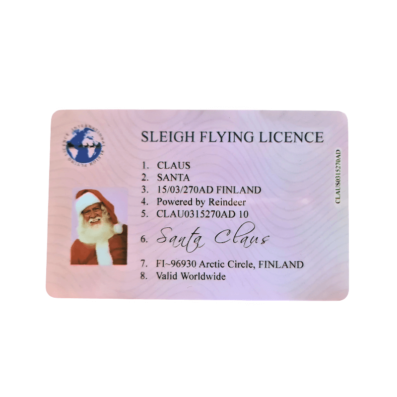 Santa's Driving Licence