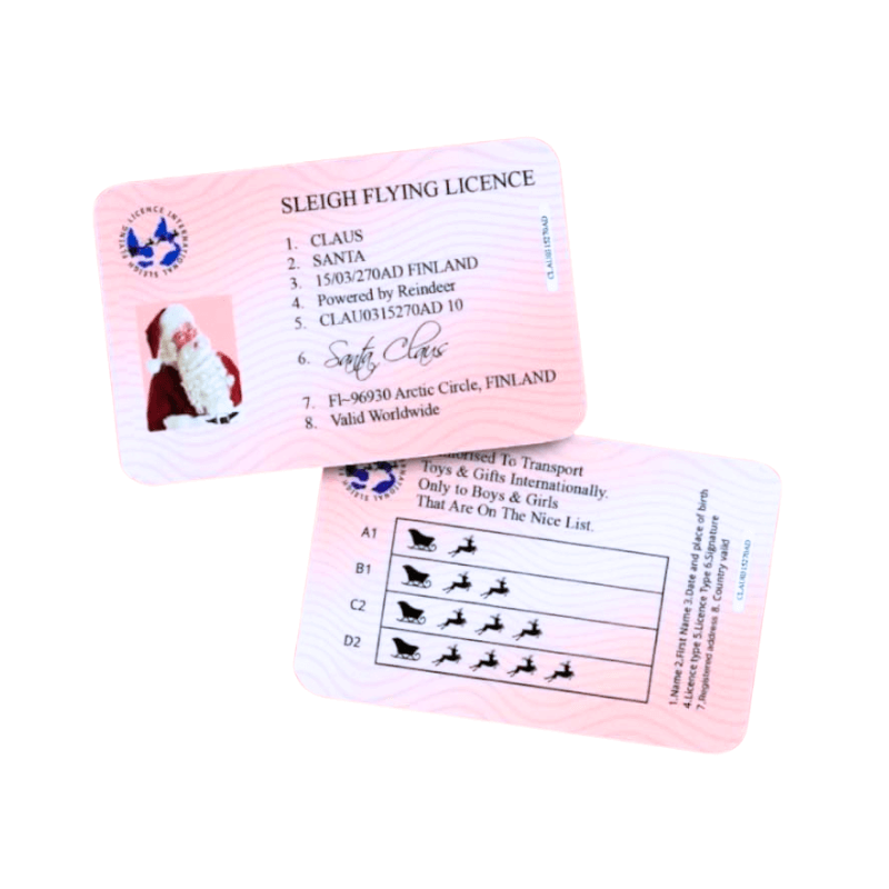 Santa's Driving Licence